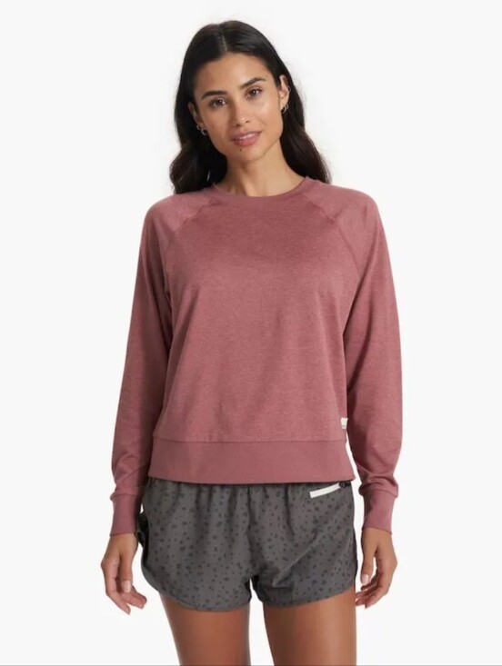Vuori Tops - Vuori Long Sleeve Halo Crew Pullover Pink Sz S